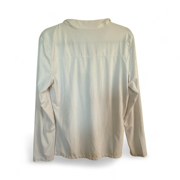 Lillie green Women's White 3/4 Zip Top Longsleeve - Picture 2 of 4